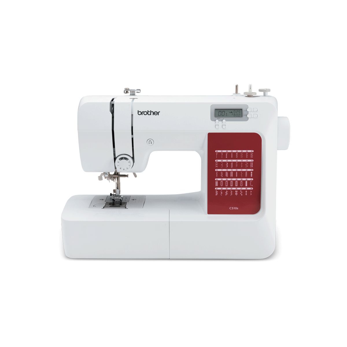 BROTHER Machine à coudre CS10S - Blanc et rouge