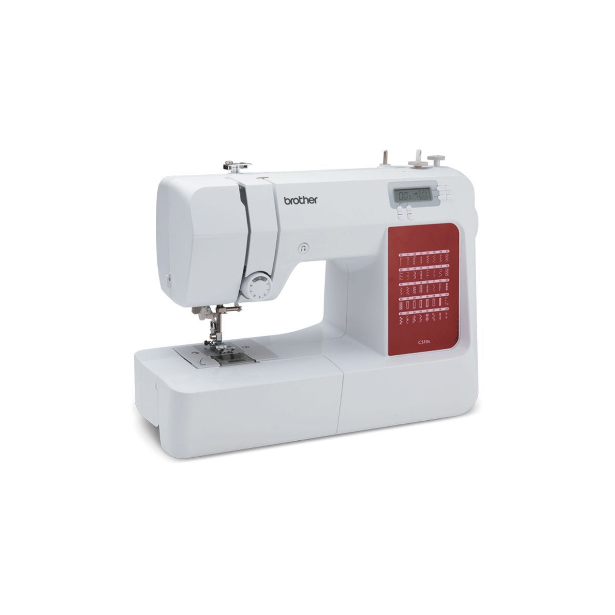 BROTHER Machine à coudre CS10S - Blanc et rouge