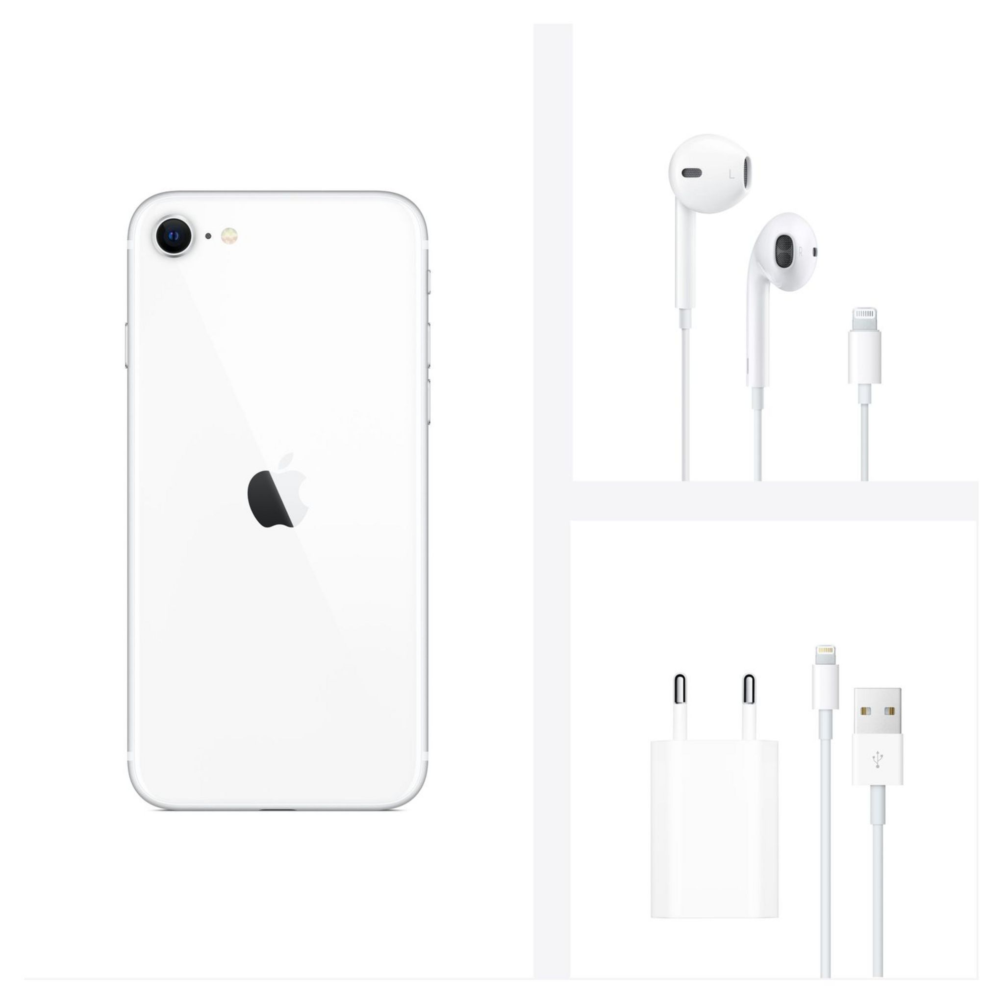 Voir la diapositive 3 : APPLE iPhone SE 128 Go 4.7 pouces 4G Blanc NanoSim et eSim