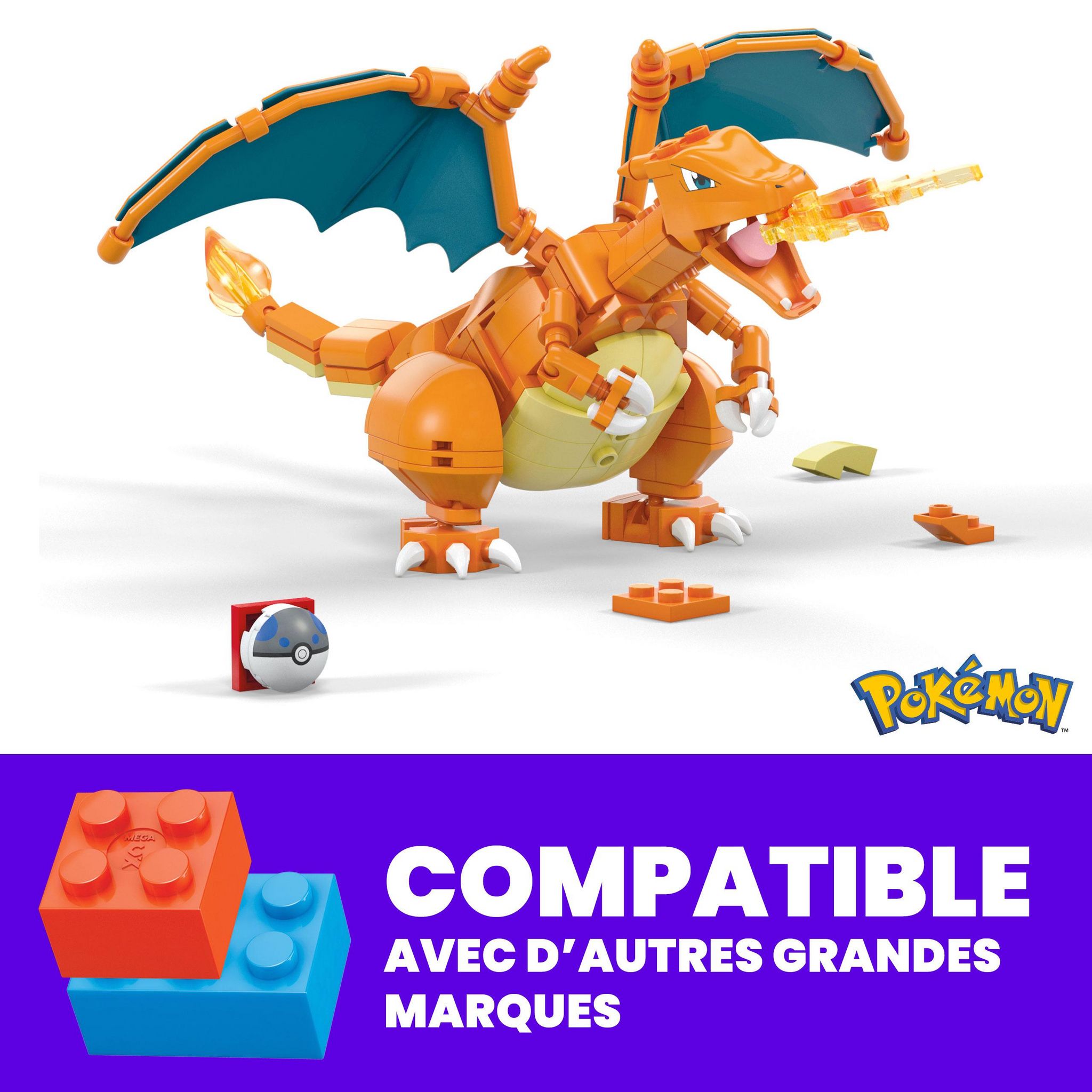 Voir la diapositive 2 : MATTEL Pokemon Dracaufeu à construire MEGA