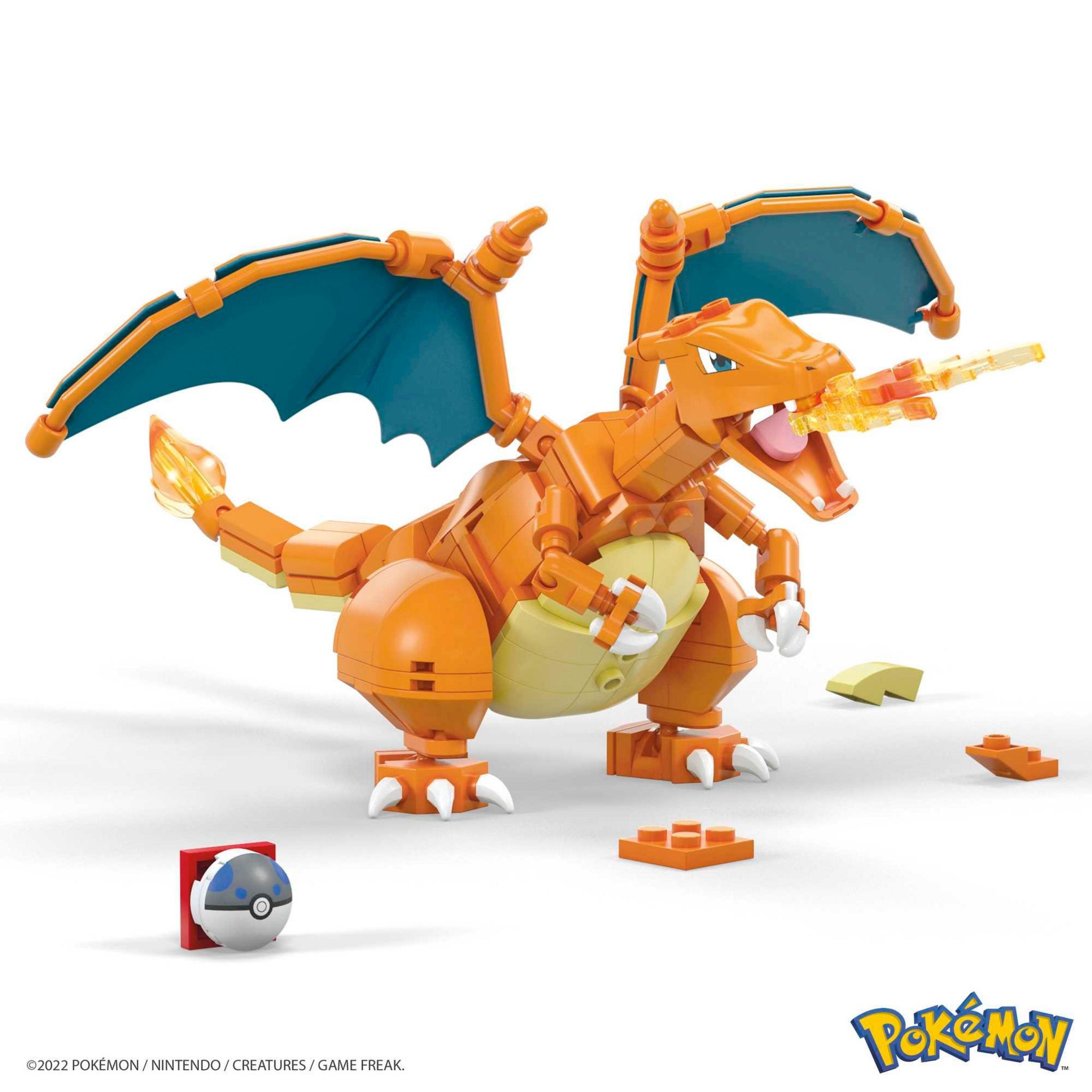 Voir la diapositive 4 : MATTEL Pokemon Dracaufeu à construire MEGA