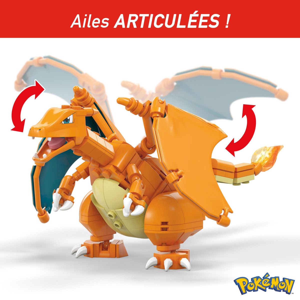 MATTEL Pokemon Dracaufeu à construire MEGA