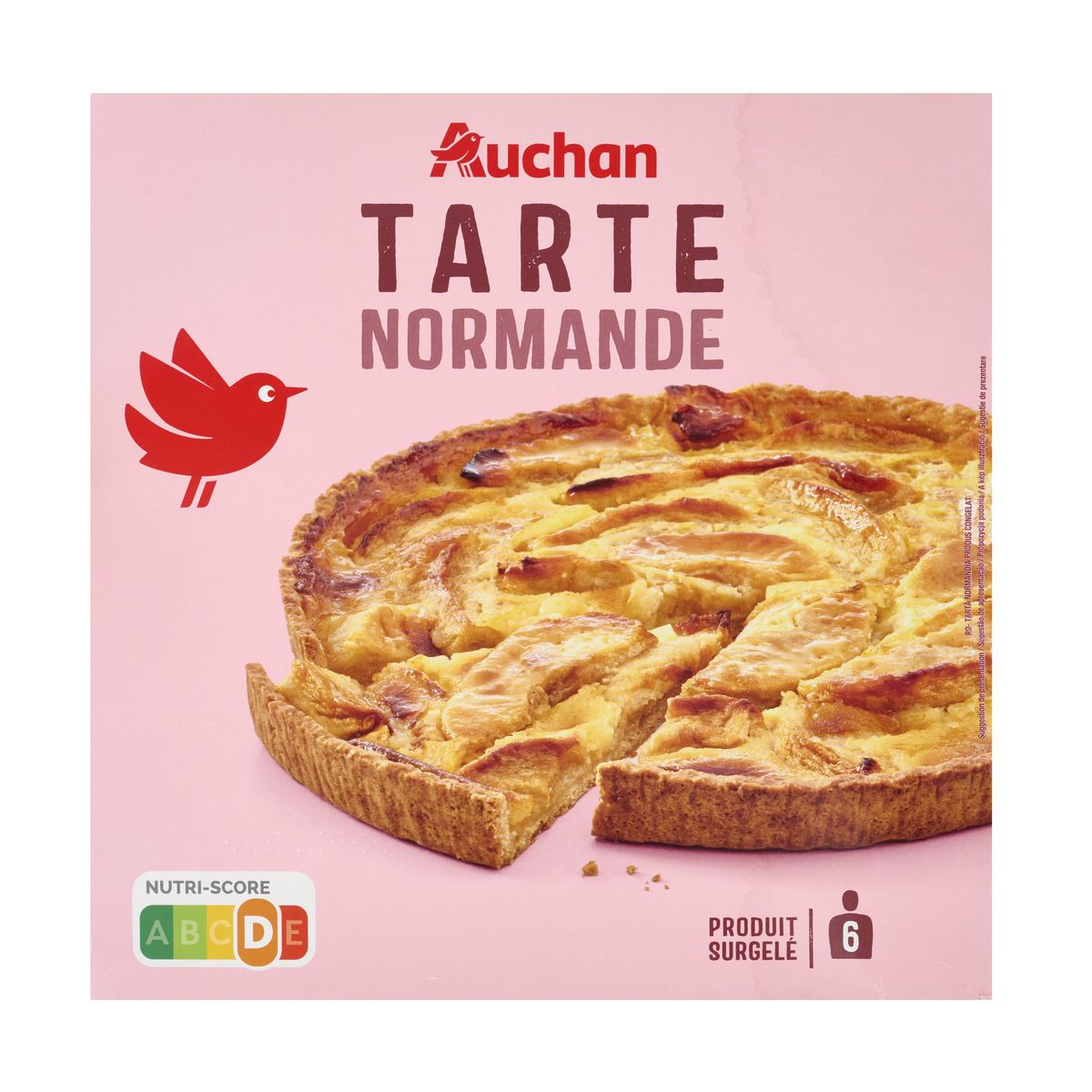 AUCHAN Tarte normande 6 parts 600g