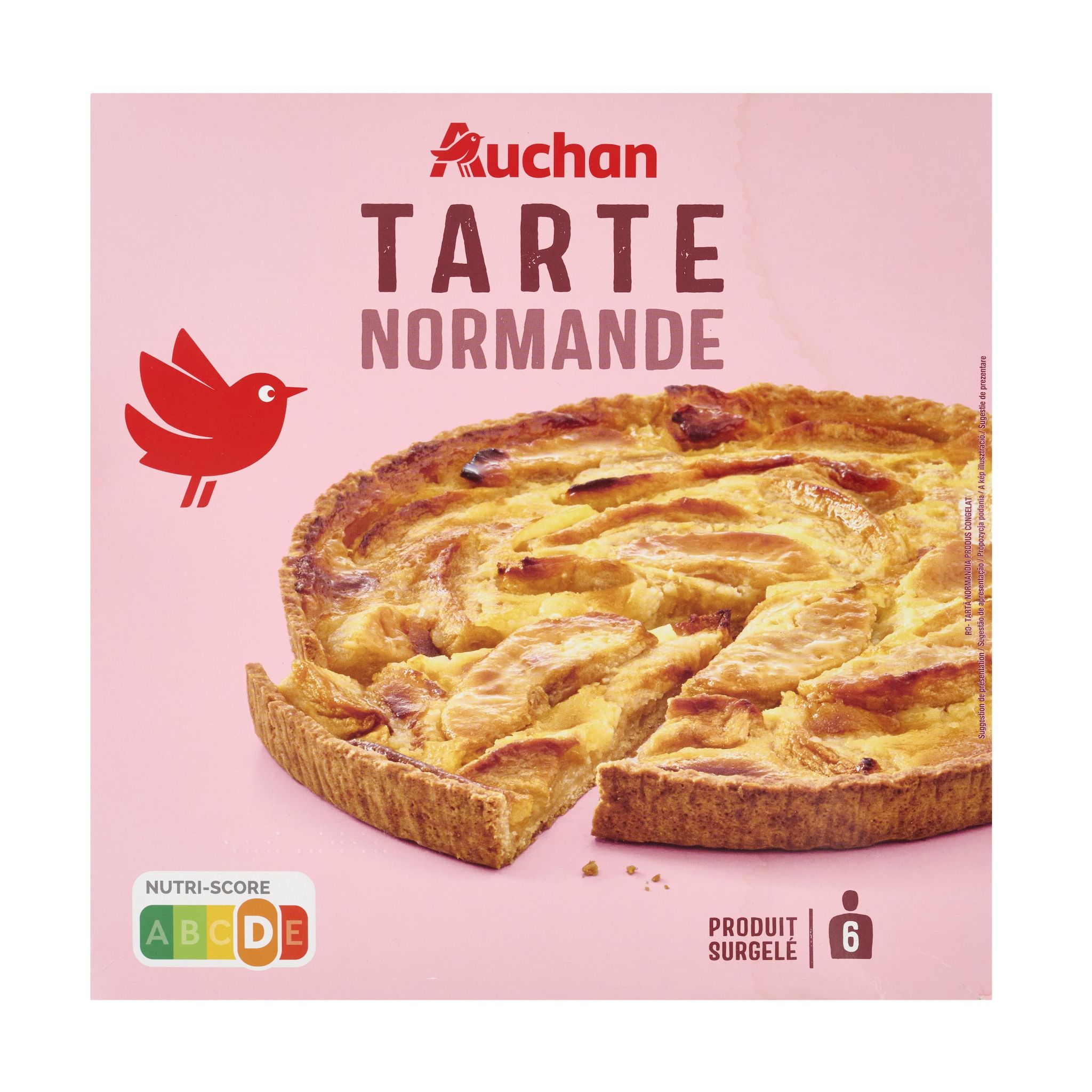 Voir la diapositive 3 : AUCHAN Tarte normande 6 parts 600g