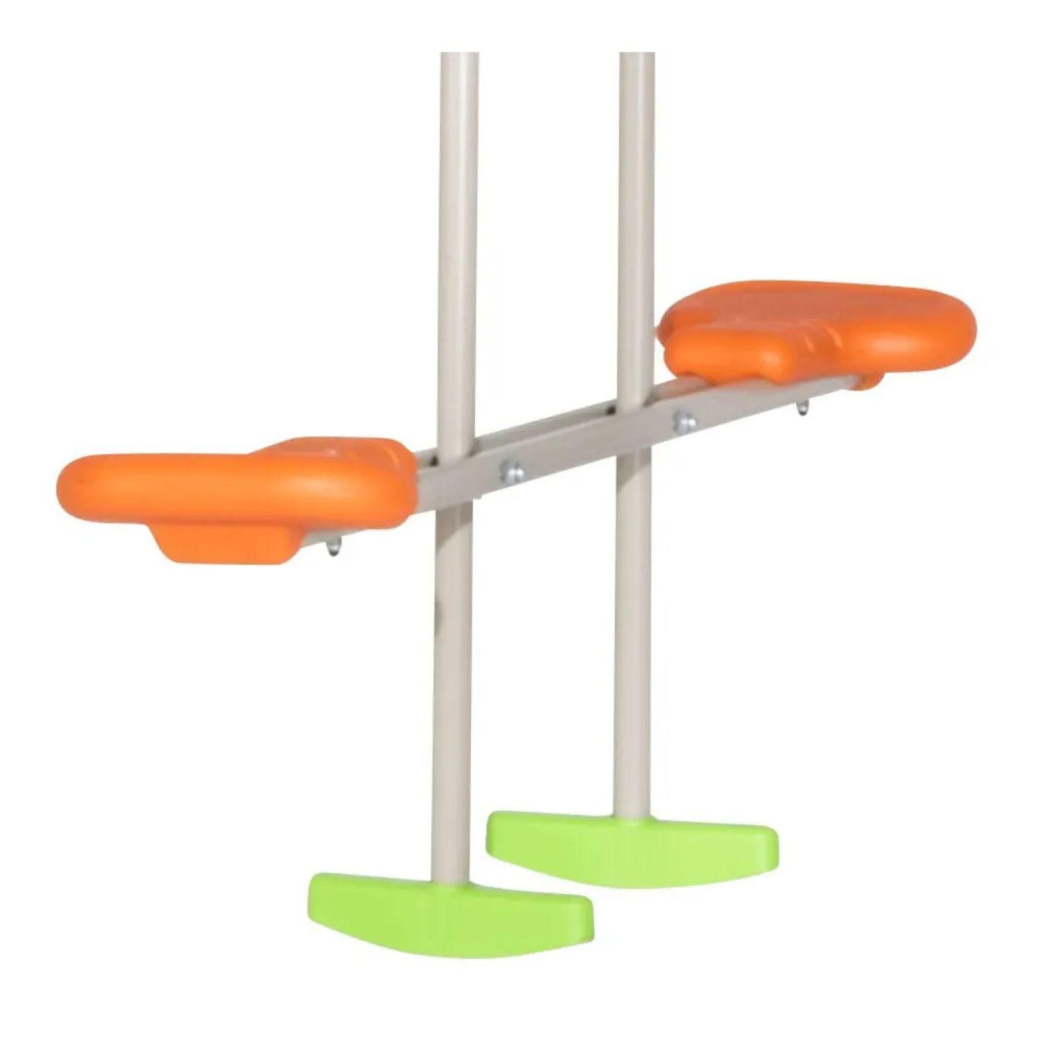 Voir la diapositive 5 : ALEO BY TRIGANO Portique balançoire avec toboggan - Bois et Métal - H2,30m - MAKUTA