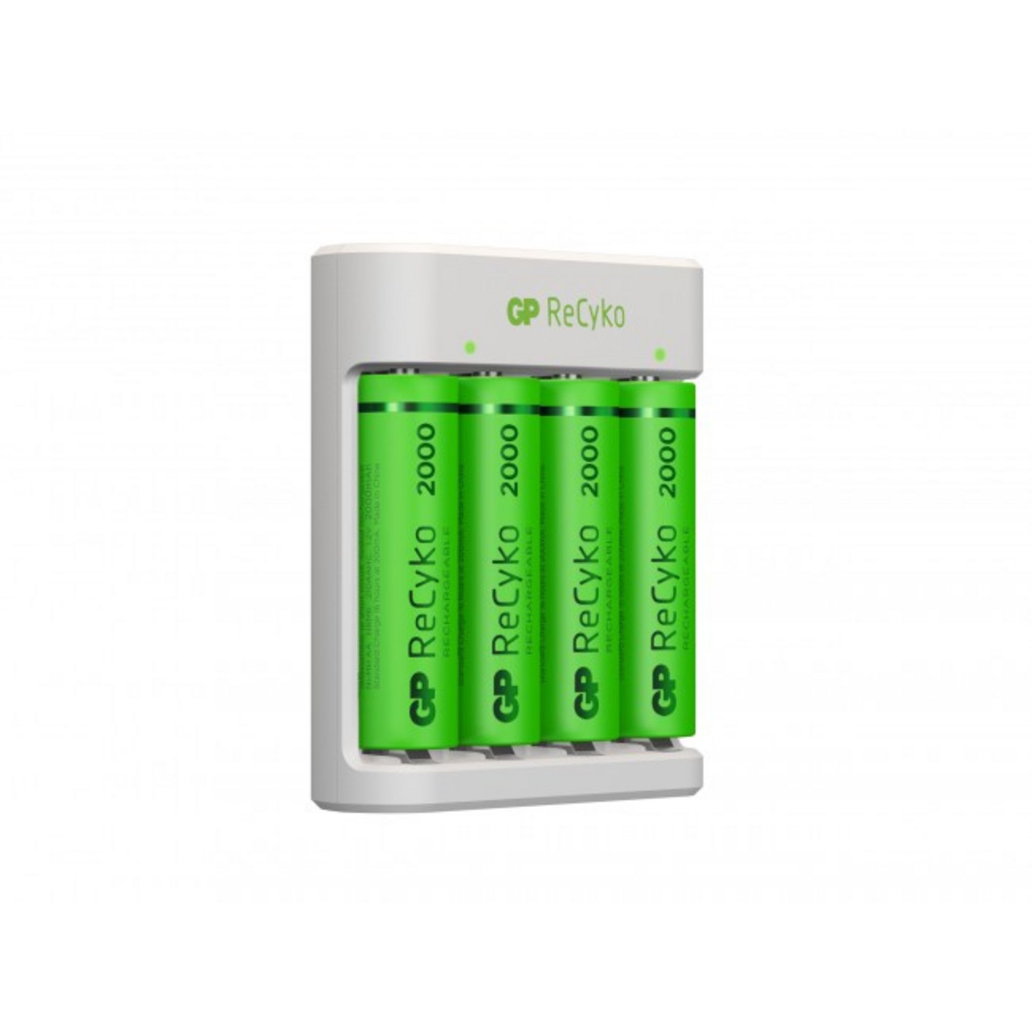 Voir la diapositive 3 : GP Chargeur USB E411+4Accus AA 2100 MAH - Blanc