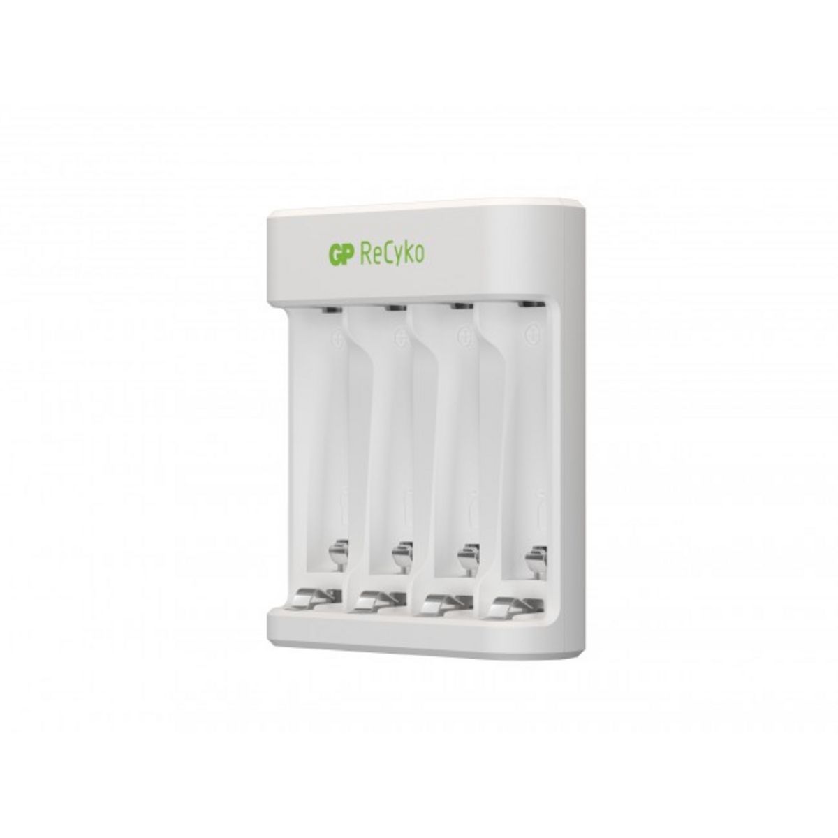 GP Chargeur USB E411+4Accus AA 2100 MAH - Blanc