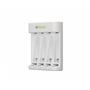 Voir la diapositive 7 : GP Chargeur USB E411+4Accus AA 2100 MAH - Blanc