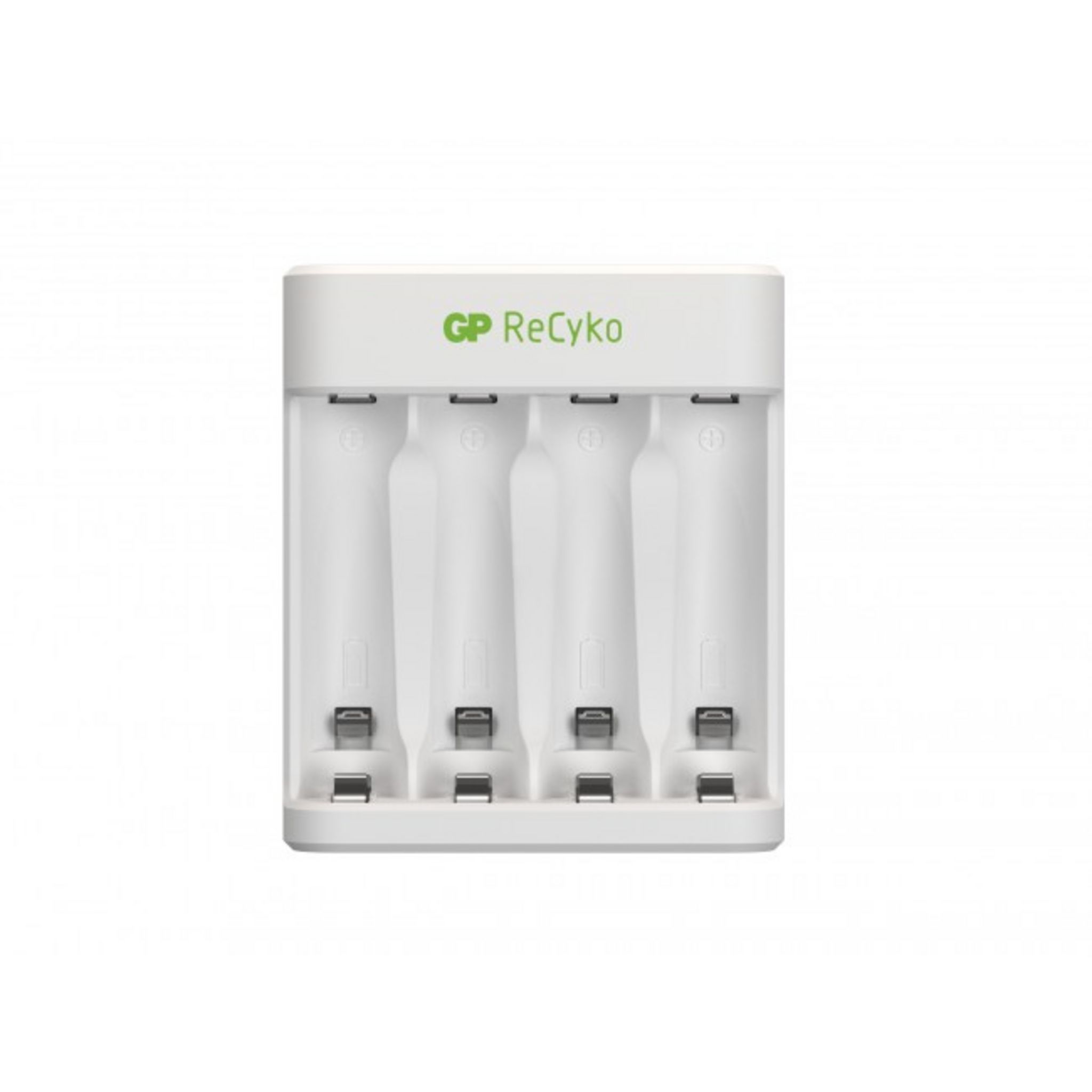 Voir la diapositive 9 : GP Chargeur USB E411+4Accus AA 2100 MAH - Blanc