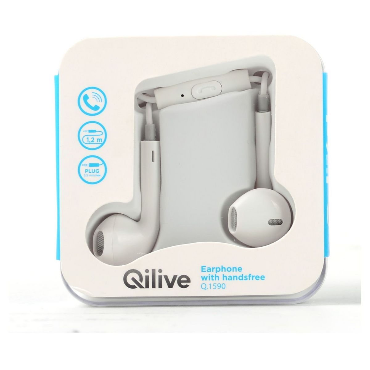 QILIVE Écouteurs filaires Q.1590 - Blanc