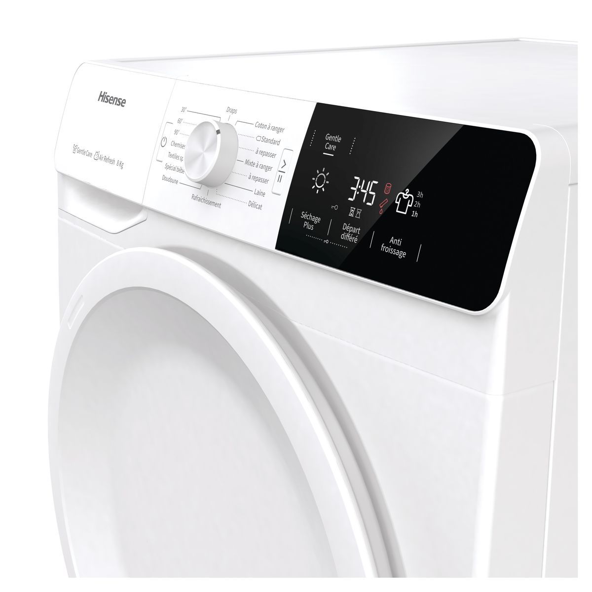 HISENSE Sèche linge porte pleine DCGE801, 8 kg, Condensation, B