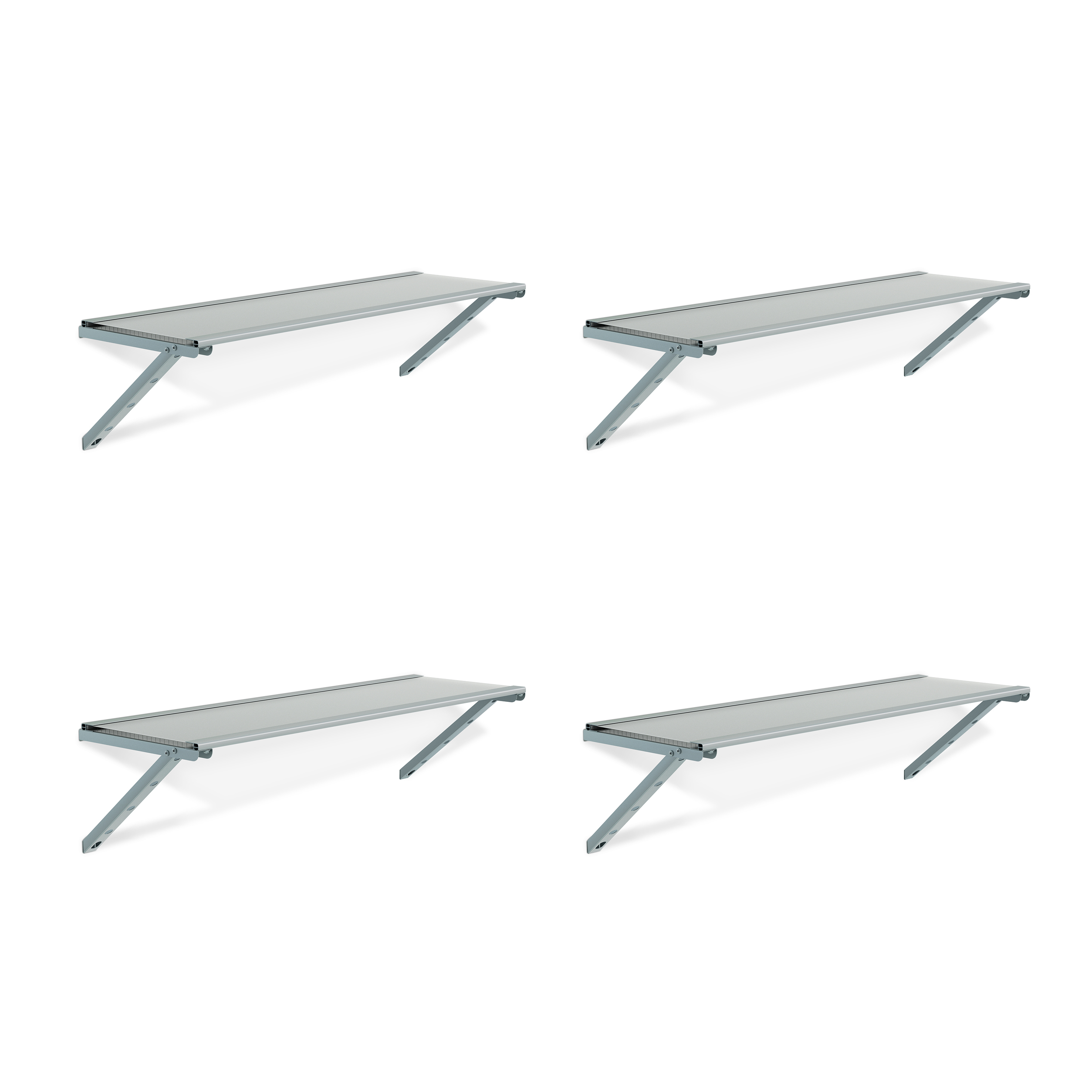 Voir la diapositive 4 : CANOPIA BY PALRAM Kit de 4 étagères en polycarbonate 104 x 34 cm pour abris YUKON