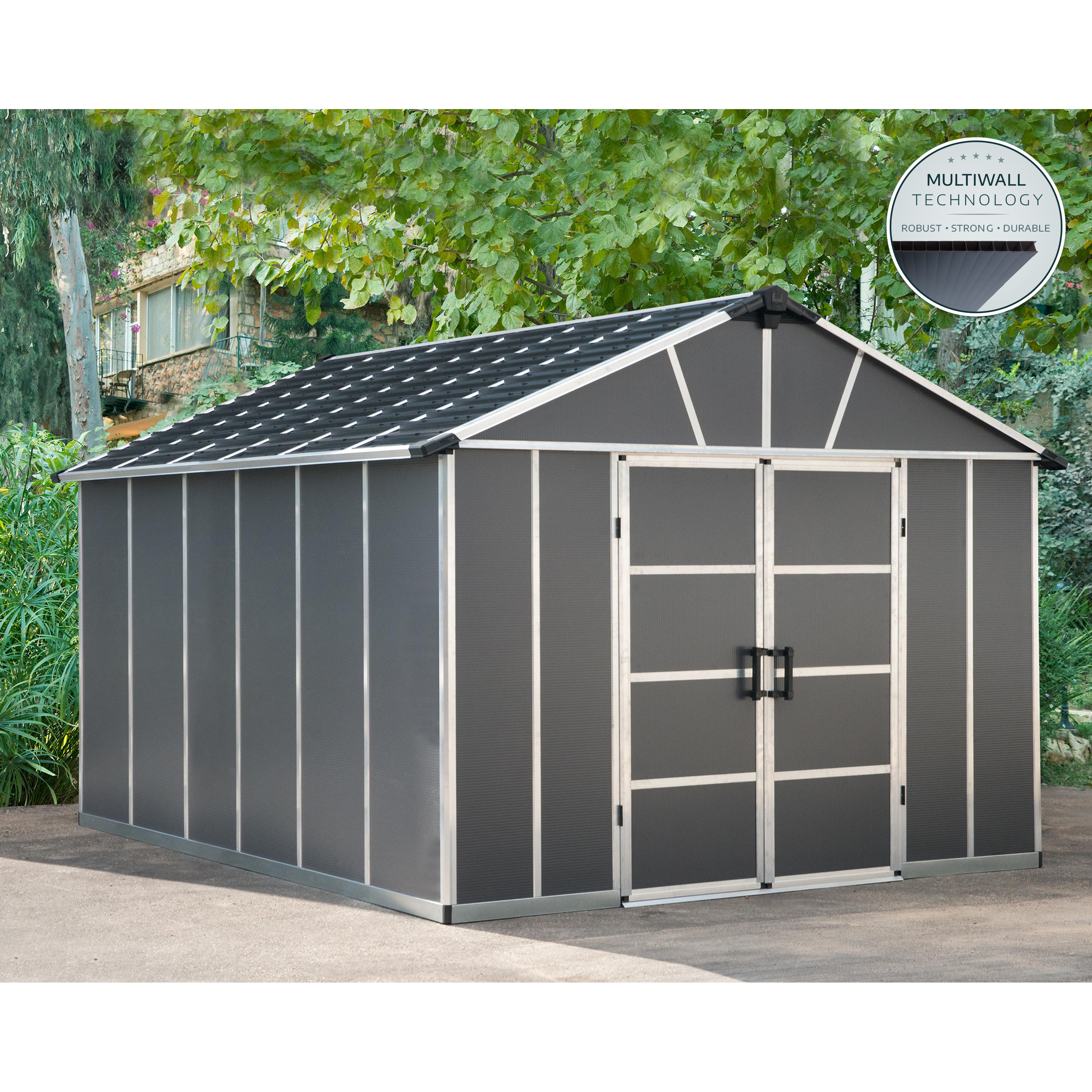 Voir la diapositive 2 : CANOPIA BY PALRAM Abri de jardin polycarbonate - 11,3m² - YUKON
