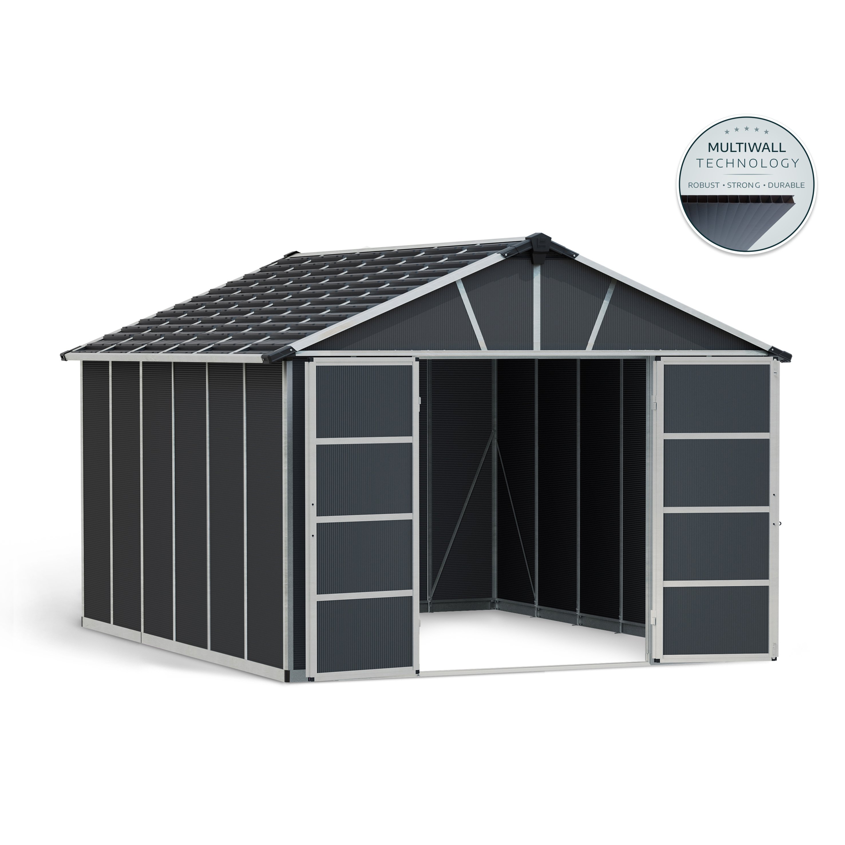 Voir la diapositive 9 : CANOPIA BY PALRAM Abri de jardin polycarbonate - 11,3m² - YUKON