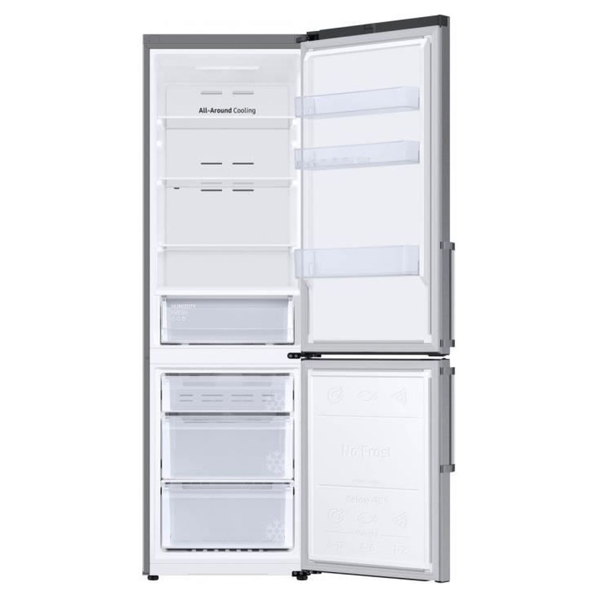 Voir la diapositive 2 : SAMSUNG Réfrigérateur combiné RL36T620ESA, 365 L, Froid ventilé No frost