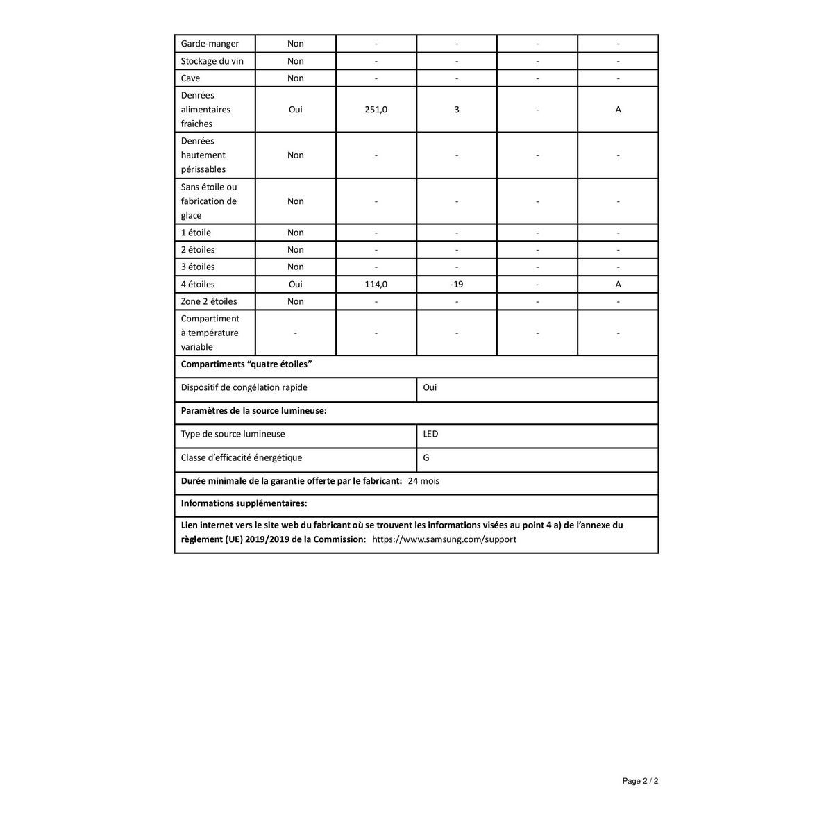 SAMSUNG Réfrigérateur combiné RL36T620ESA, 365 L, Froid ventilé No frost