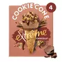 EXTREME Cône glacé cookie chocolat 4 pièces 284g