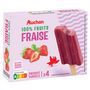 Voir la diapositive 3 : AUCHAN Bâtonnet 100% fruits à la fraise sans sucres ajoutés 4 bâtonnets 240g