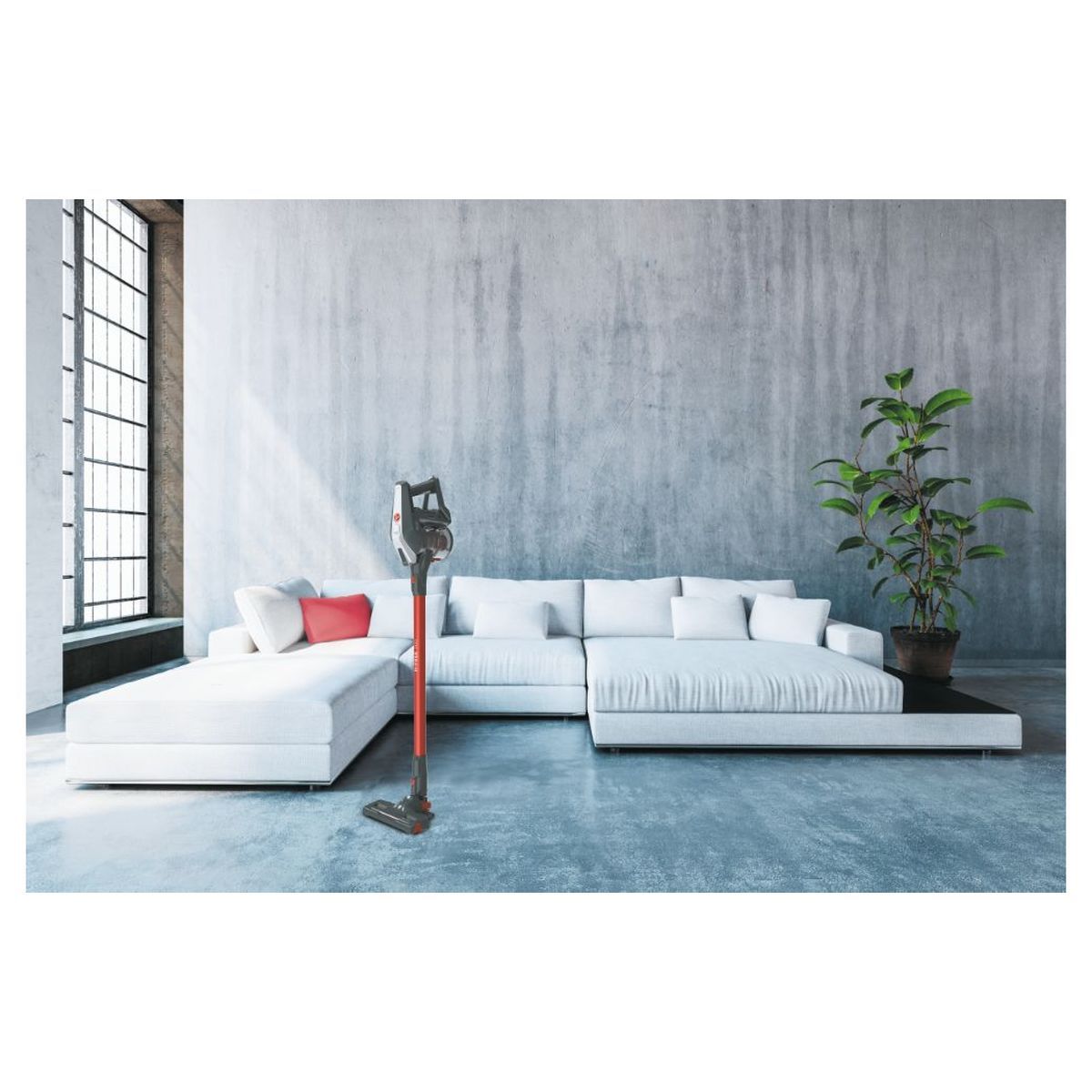 HOOVER Aspirateur balai HF322AFP - Noir et rouge