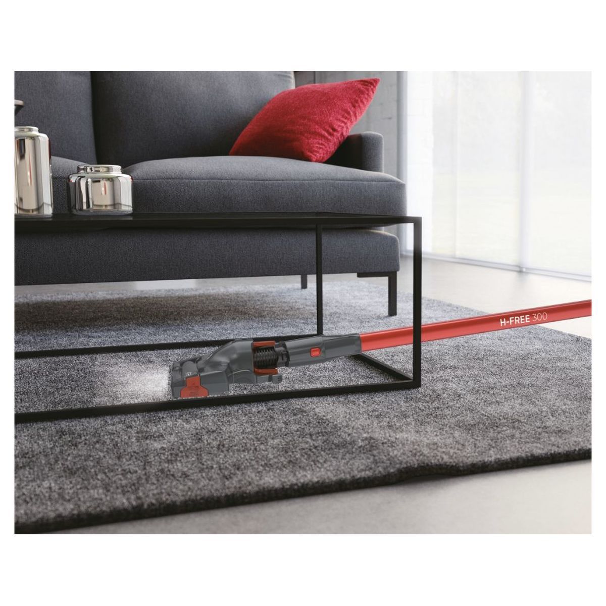 HOOVER Aspirateur balai HF322AFP - Noir et rouge
