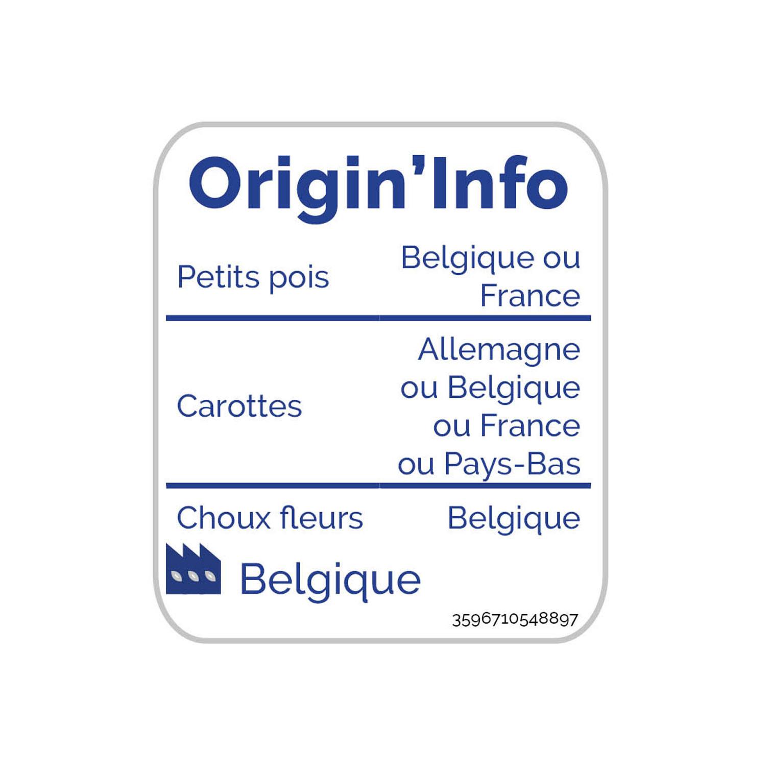 Voir la diapositive 2 : AUCHAN Mélange de légumes maraichers sachets vapeur 3x200g 600g