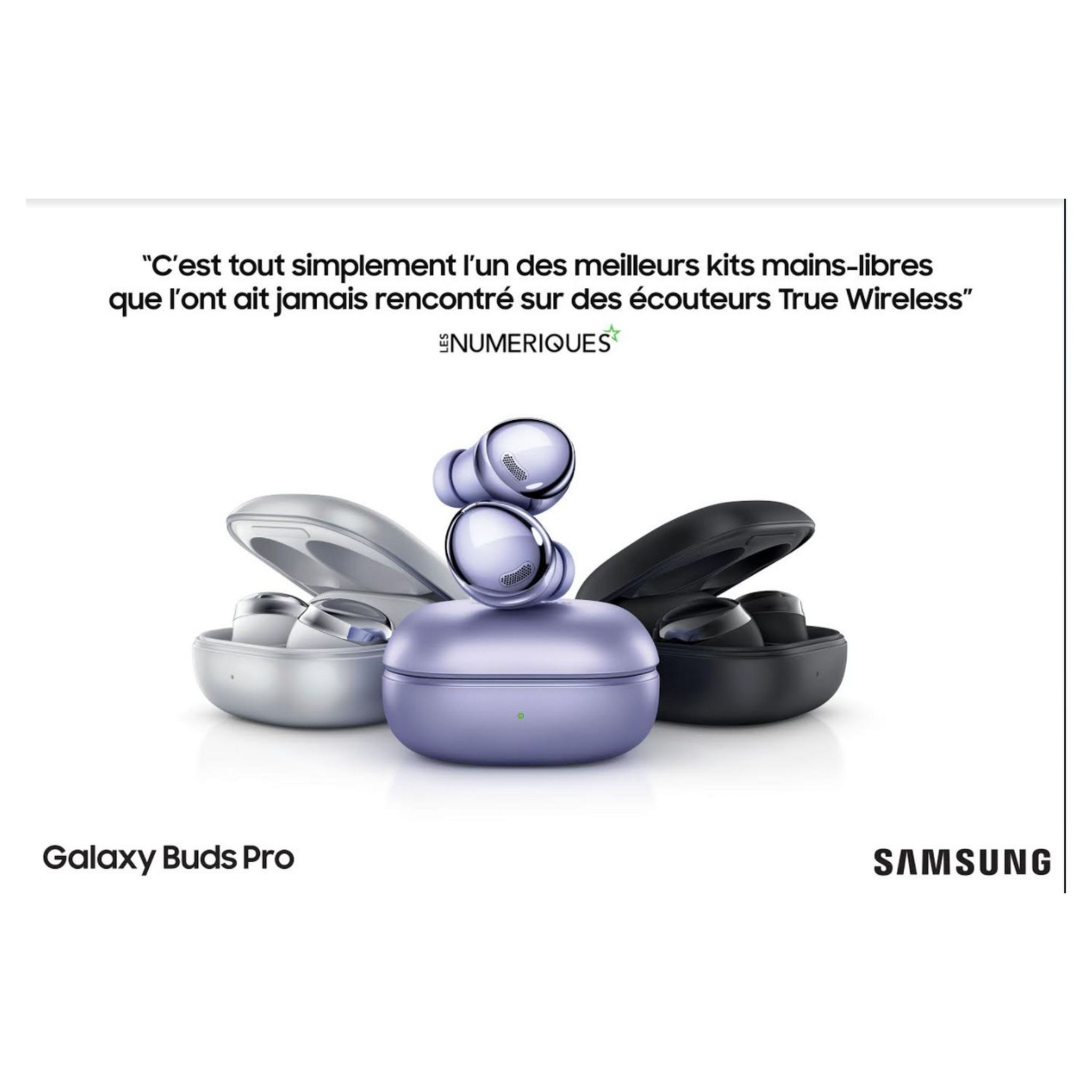 Voir la diapositive 4 : SAMSUNG Écouteurs Bluetooth Galaxy Buds Pro avec étui de recharge - Noir