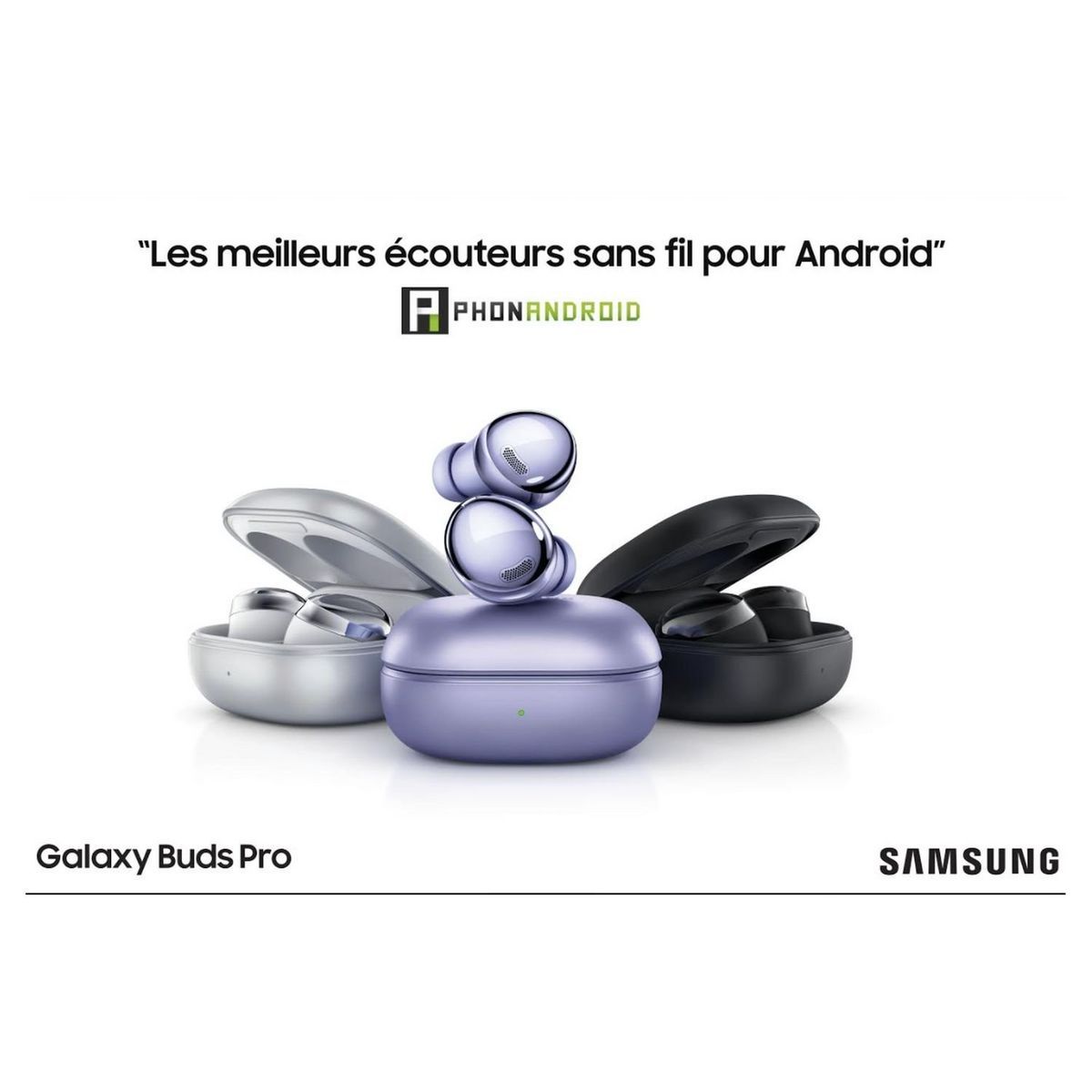 SAMSUNG Écouteurs Bluetooth Galaxy Buds Pro avec étui de recharge - Noir