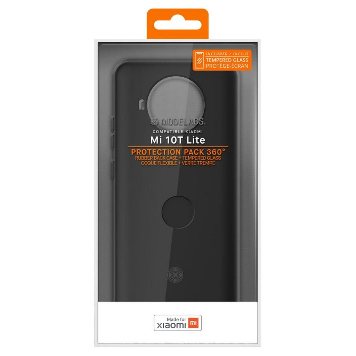 XIAOMI Coque + Verre trempé pour Xiaomi Mi 10T Lite - Noir/Orange
