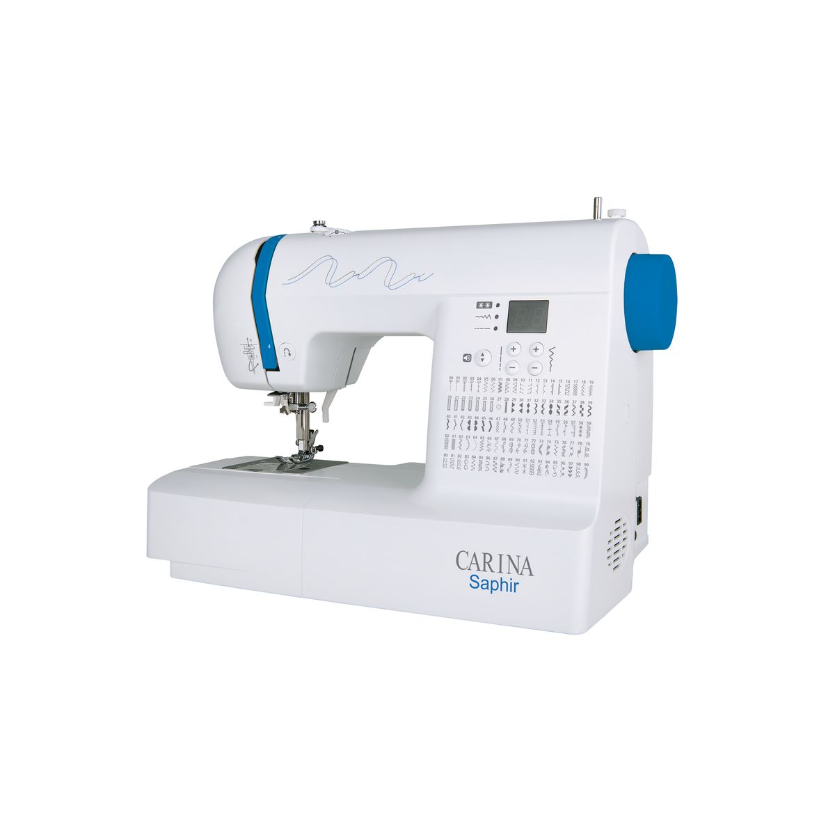 Voir la diapositive 4 : CARINA Machine à coudre SAPHIRA - Blanc