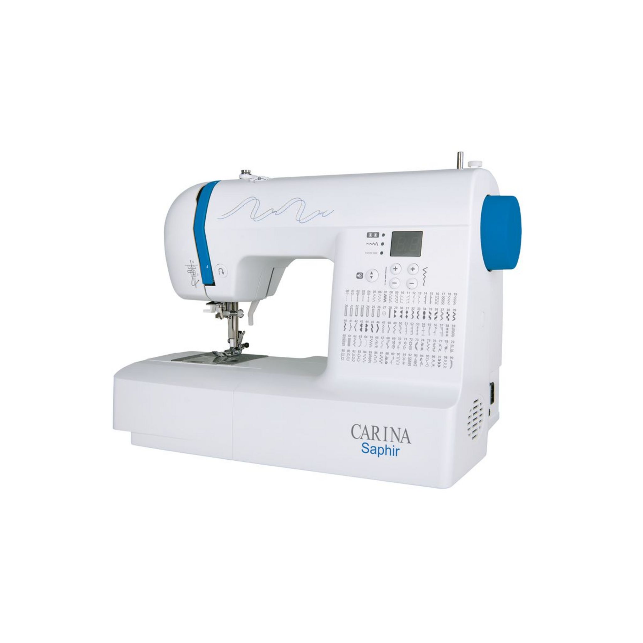 Voir la diapositive 4 : CARINA Machine à coudre SAPHIRA - Blanc