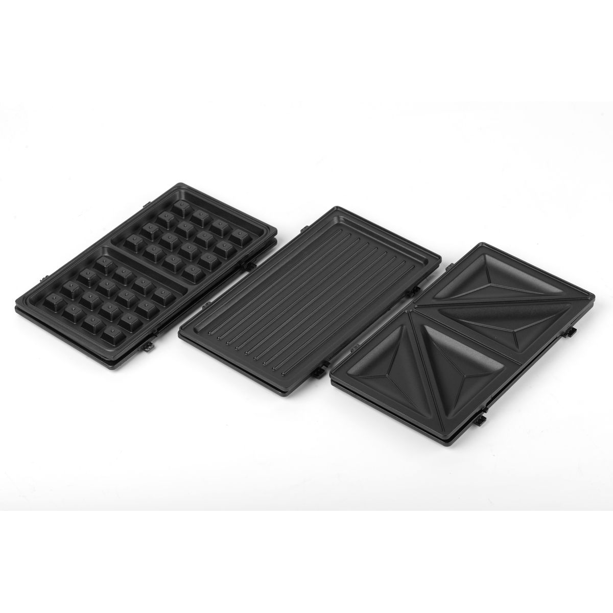 Voir la diapositive 2 : QILIVE Appareil 3-en-1 gaufrier croque-monsieur grill Q.5469 - Noir