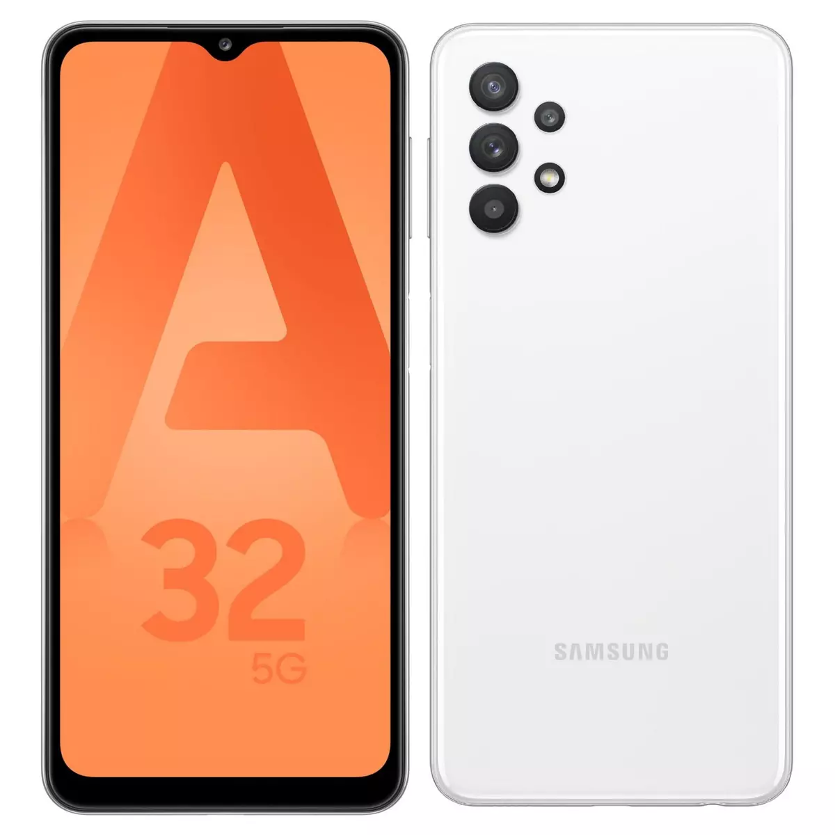 SAMSUNG Smartphone Galaxy A32  5G  128 Go  6.5 pouces Blanc Double NanoSim