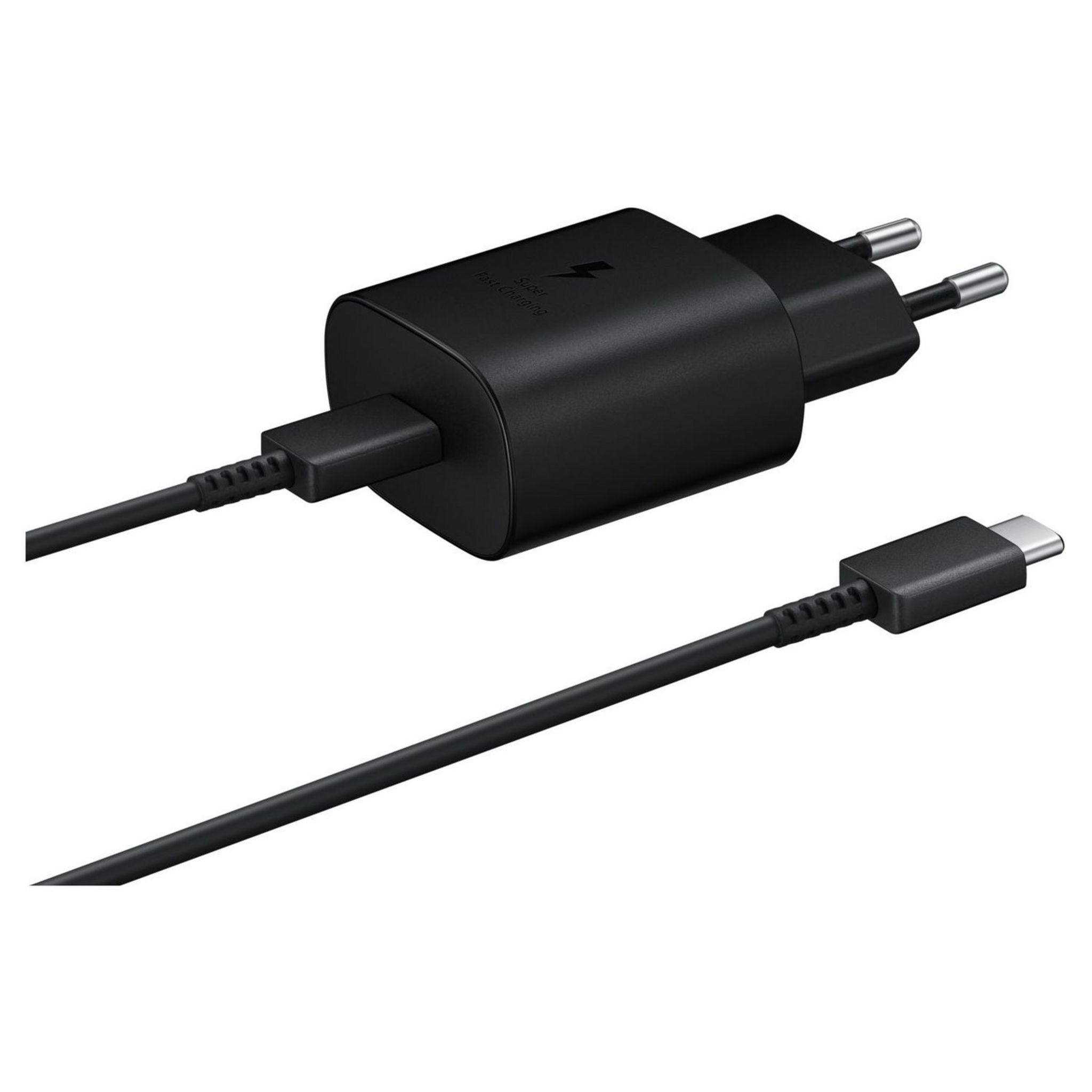 Voir la diapositive 1 : SAMSUNG Chargeur secteur 25W + câble USB Type-C - Noir