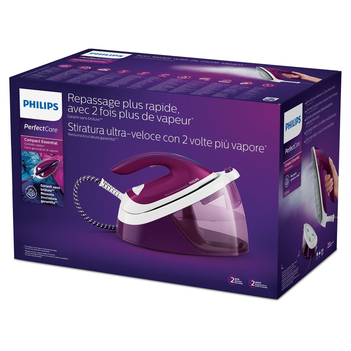 PHILIPS Centrale vapeur GC6842/30 - Violet