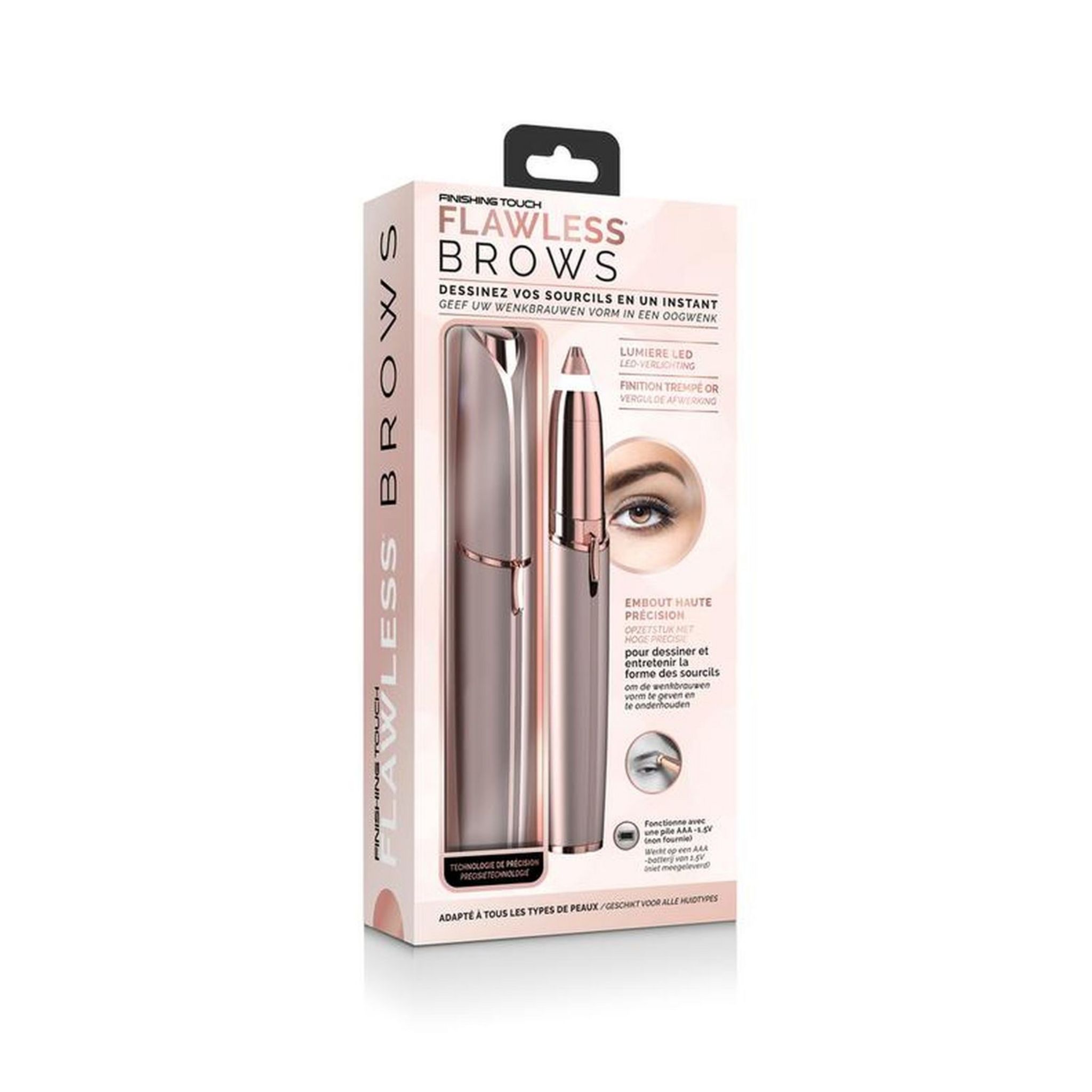 Voir la diapositive 2 : FLAWLESS Kit épilation sourcils EPIL30NG - Rose