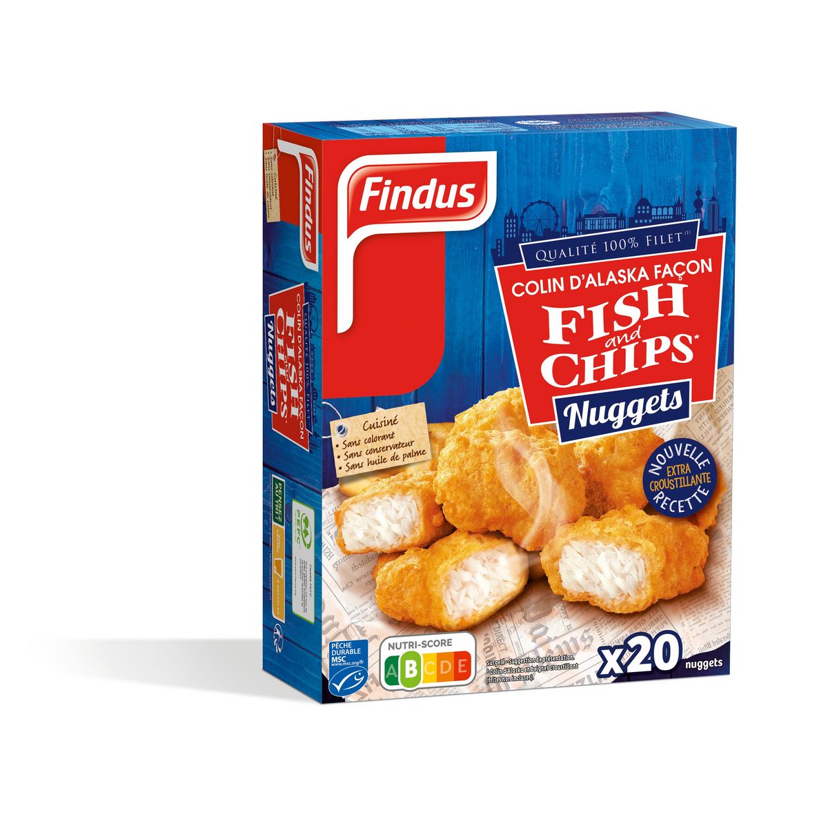 FINDUS Nuggets fish and chips MSC 490g