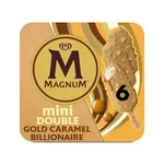 MAGNUM Mini bâtonnet Double Gold caramel Billionaire 6 pièces 282g