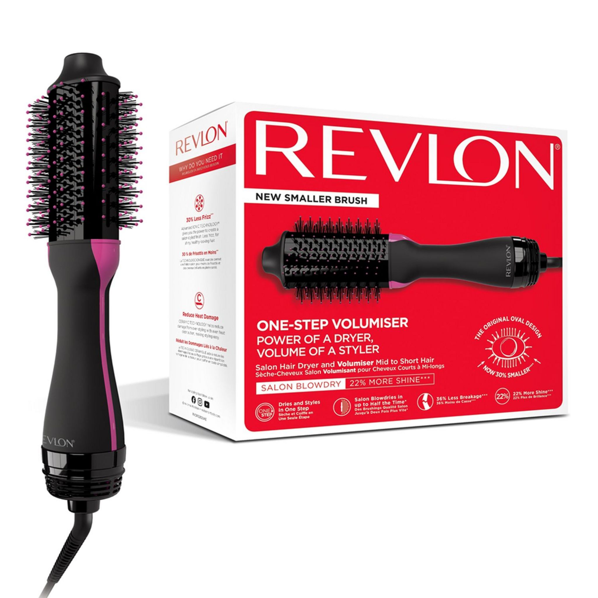 Voir la diapositive 5 : REVLON Brosse chauffante lissante RVDR5282UKE - Noir