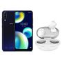 Voir la diapositive 1 : WIKO Smartphone View4 Lite 32 Go 6.52 pouces Bleu 4G + WiBuds Essentials avec boitier de chargement - Blanc