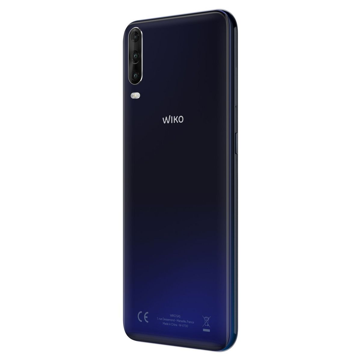 WIKO Smartphone View4 Lite 32 Go 6.52 pouces Bleu 4G + WiBuds Essentials avec boitier de chargement - Blanc