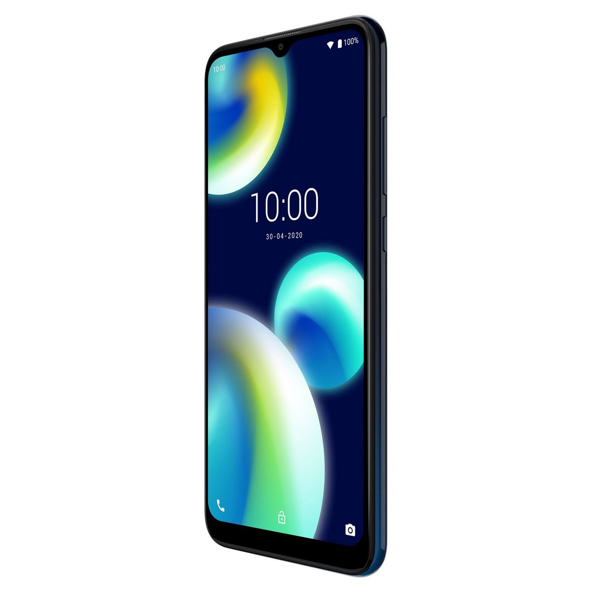 WIKO Smartphone View4 Lite 32 Go 6.52 pouces Bleu 4G + WiBuds Essentials avec boitier de chargement - Blanc