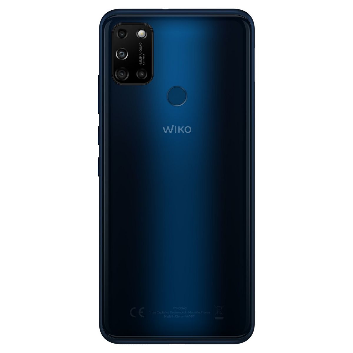 WIKO Smartphone View5 64 Go Bleu 4G + WiBuds Essentials avec boitier de chargement - Blanc