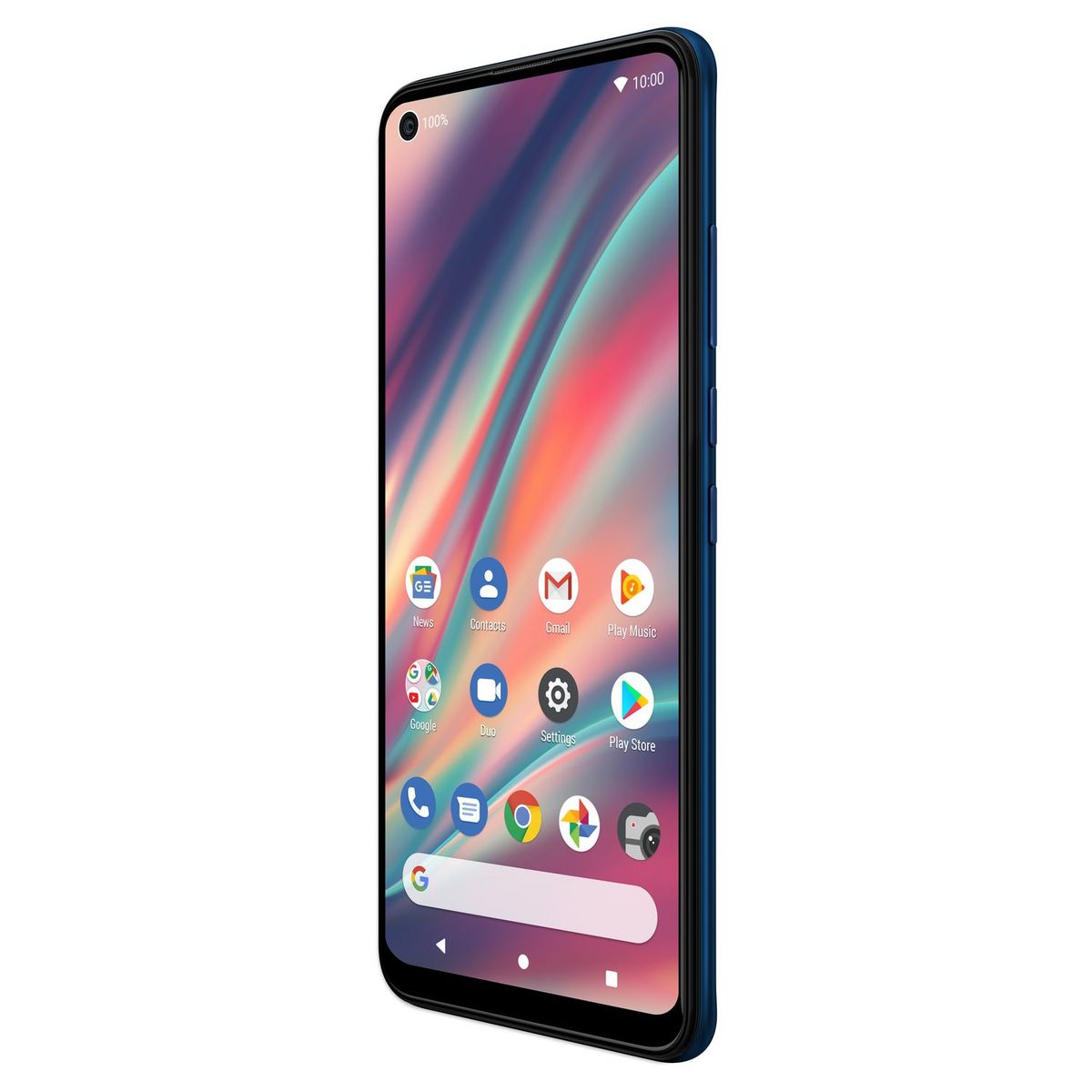 WIKO Smartphone View5 64 Go Bleu 4G + WiBuds Essentials avec boitier de chargement - Blanc