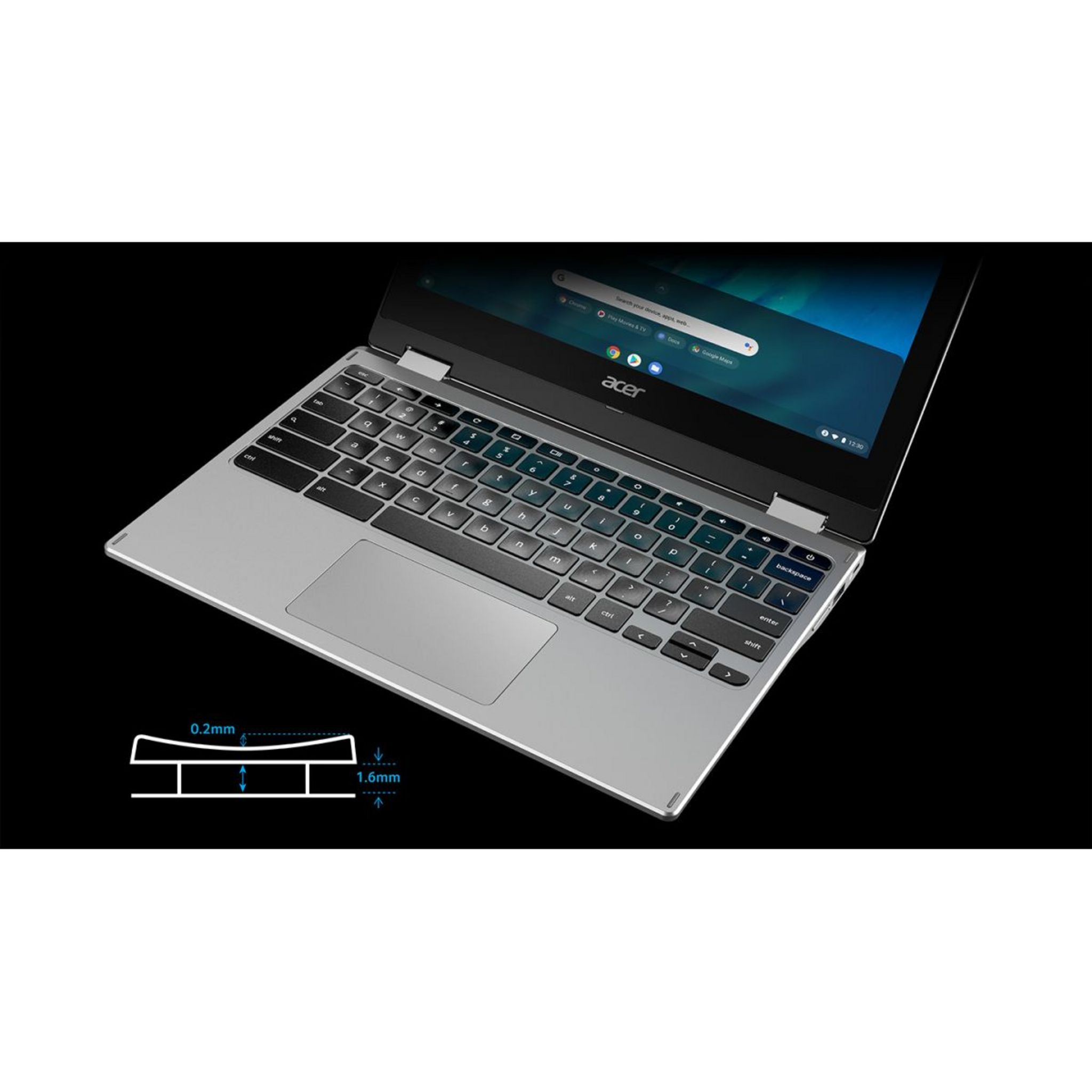 Voir la diapositive 14 : ACER Ordinateur portable Chromebook - CP311-3H-K5FW - Tactile et réversible 