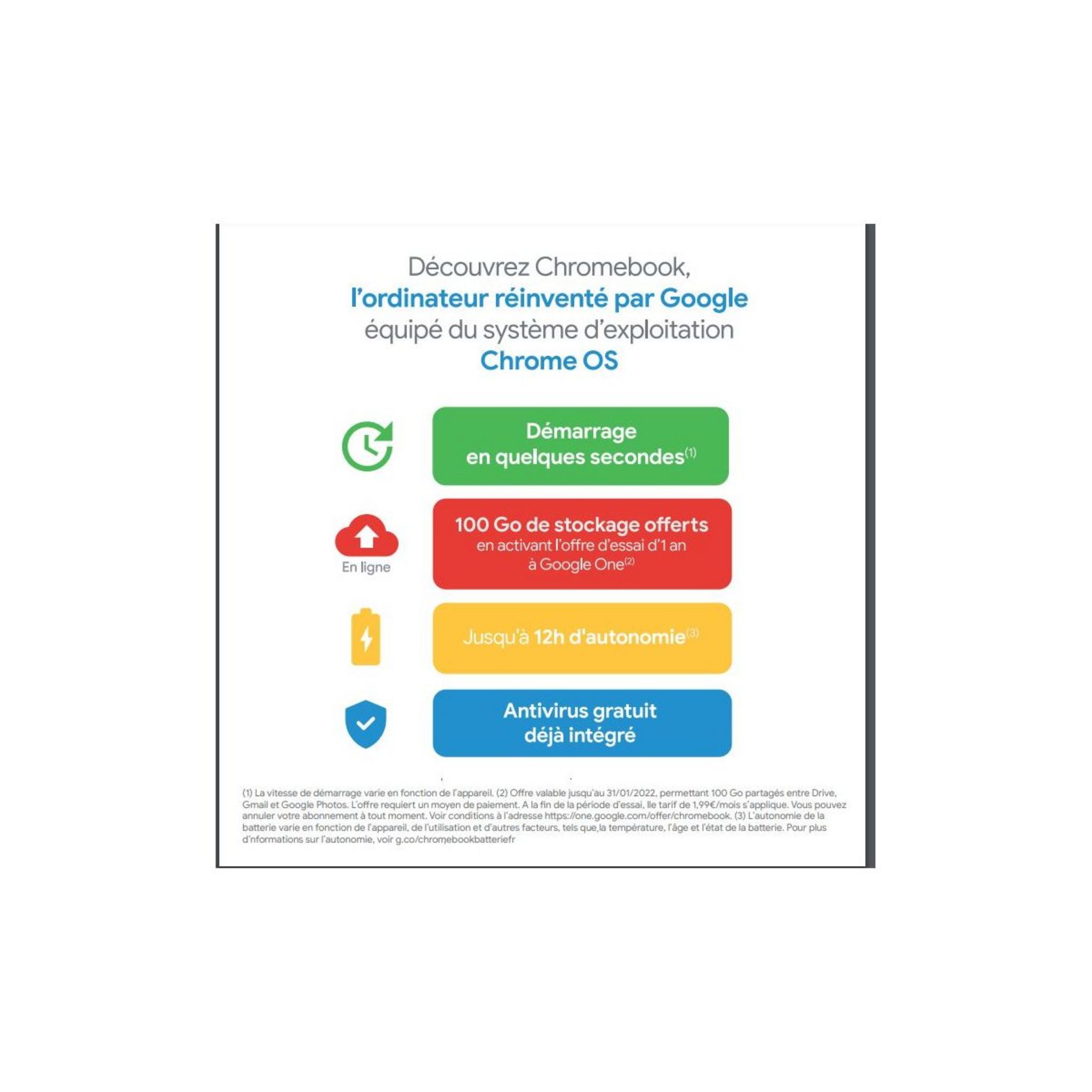 Voir la diapositive 8 : ACER Ordinateur portable Chromebook - CP311-3H-K5FW - Tactile et réversible 