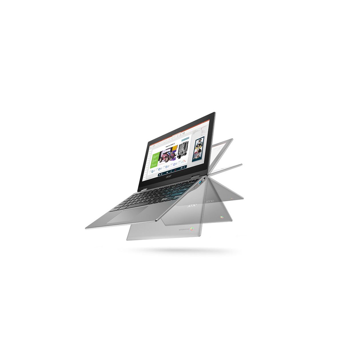 Voir la diapositive 9 : ACER Ordinateur portable Chromebook - CP311-3H-K5FW - Tactile et réversible 