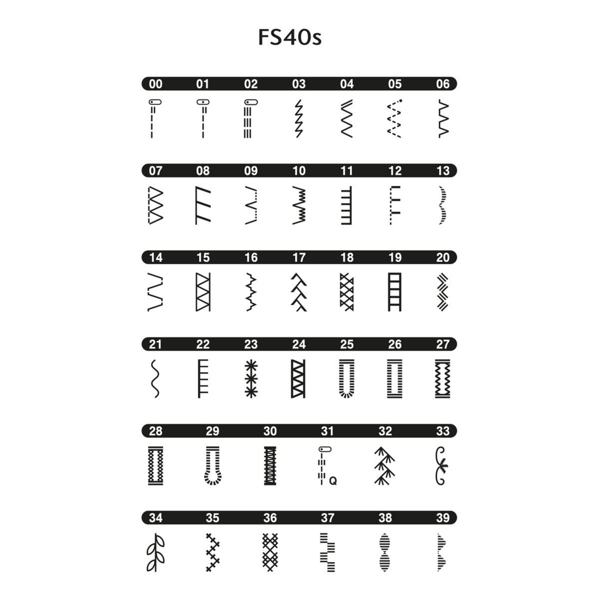 Voir la diapositive 15 : BROTHER Machine à coudre électronique  FS40S - Blanc
