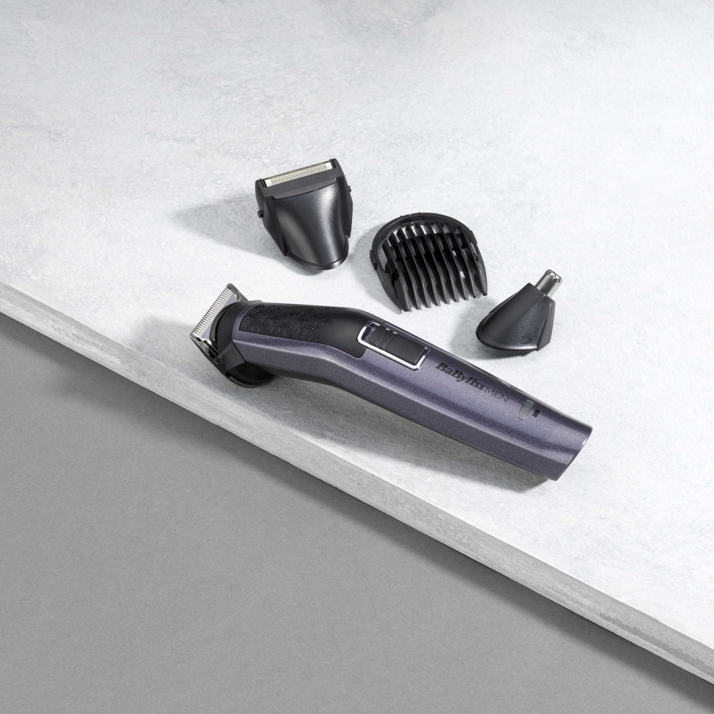 Voir la diapositive 3 : BABYLISS Tondeuse visage et corps 10 en 1 MT727E - Gris