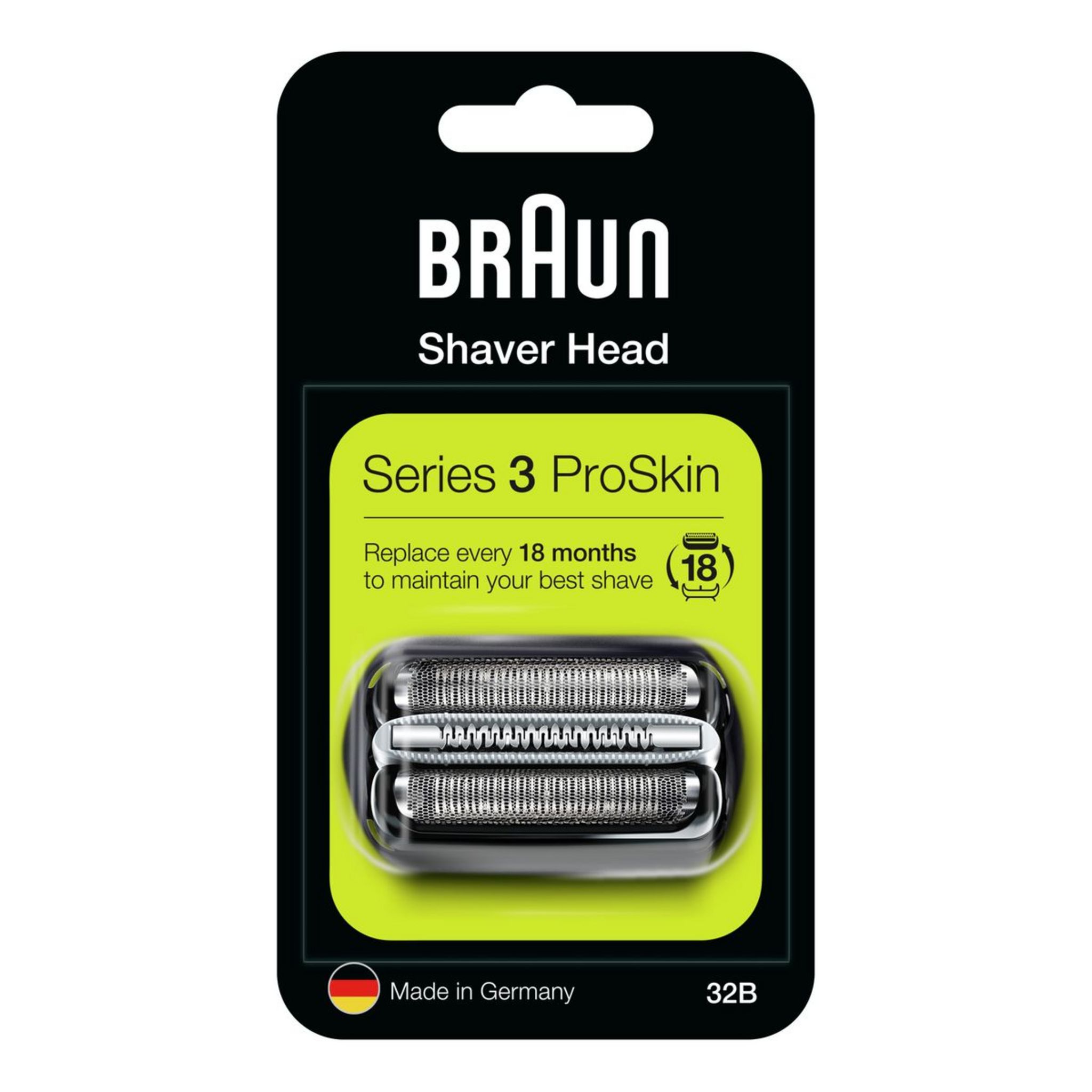 Voir la diapositive 2 : BRAUN Recharge cassette rasoir 32B S3 - Noir