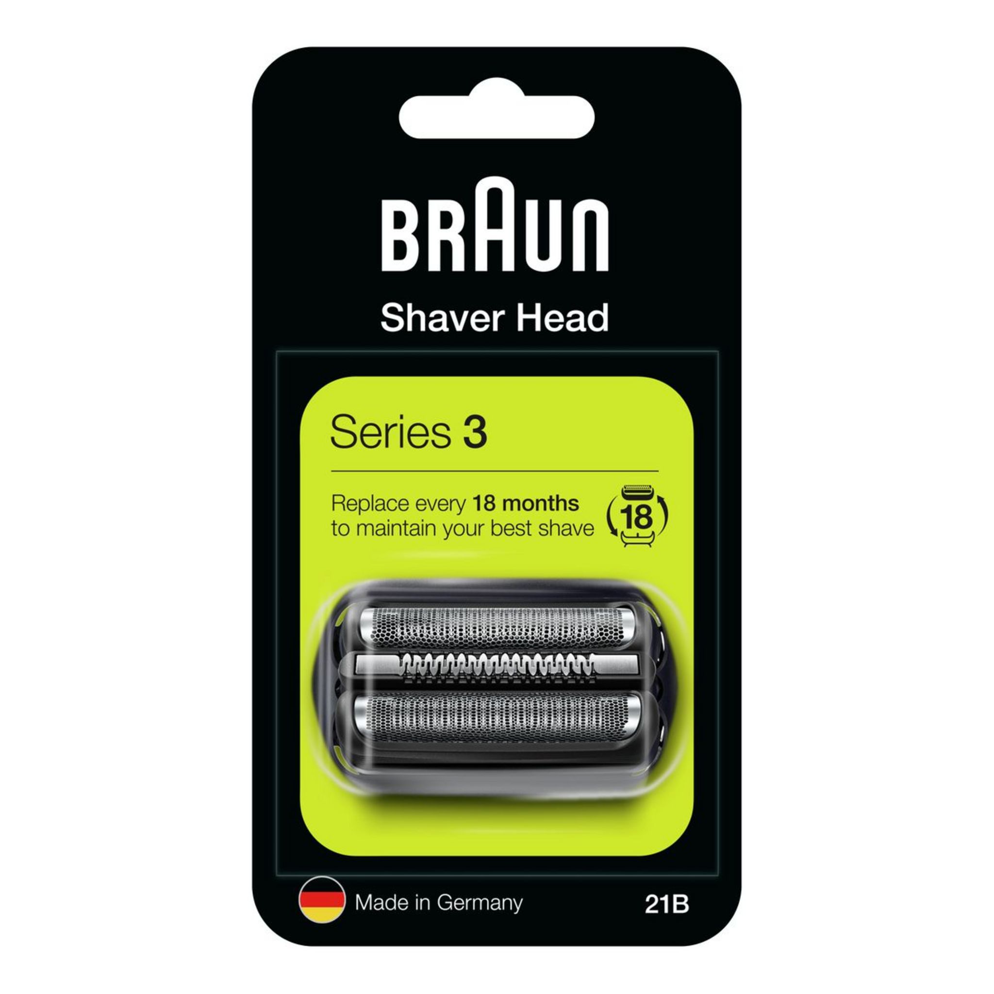 Voir la diapositive 2 : BRAUN Recharge grille rasoir 21B S3 - Noir